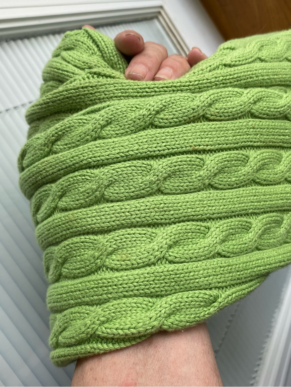Women’s Lauren Ralph Lauren Light Green Cable Knit Crewneck Sweater - Picture 5 of 7